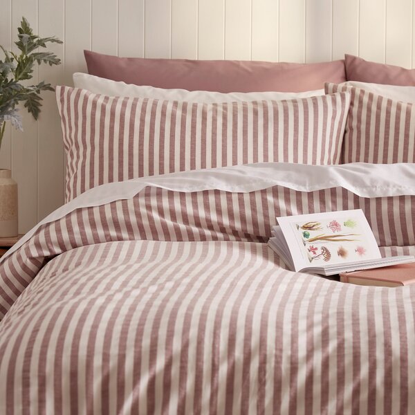 Portloe Stripe Cotton Duvet Cover & Pillowcase Set