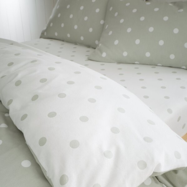 Catherine Lansfield Brushed Cotton Polka Dot Fitted Sheet