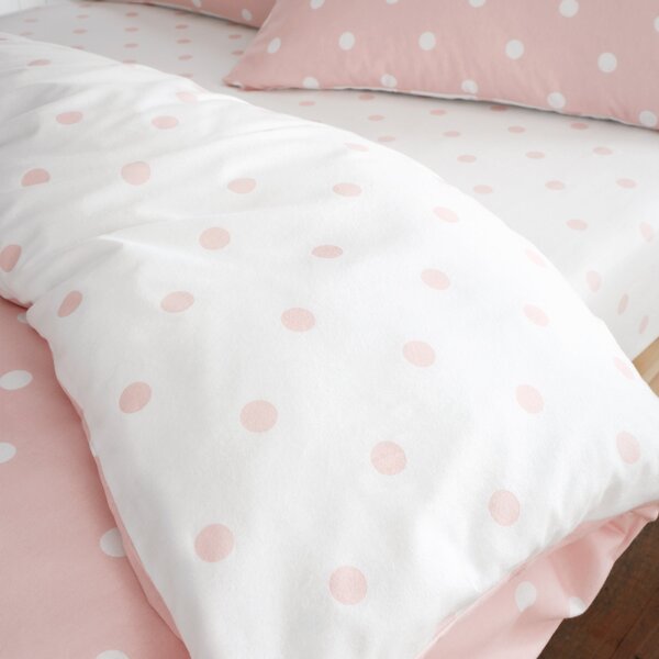 Catherine Lansfield Brushed Cotton Polka Dot Fitted Sheet