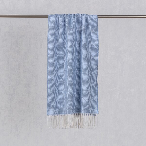 Plaid Ibiza 50x153cm light blue