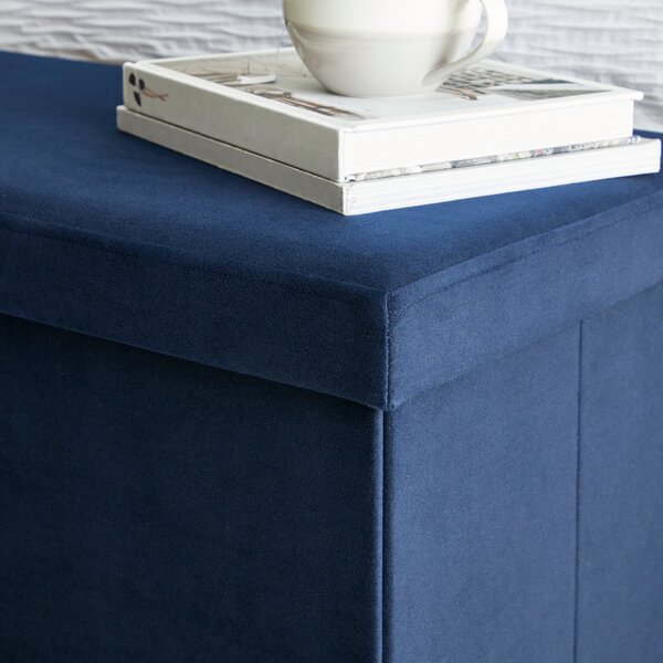 Matilda Recycled Velvet Foldable Storage Ottoman