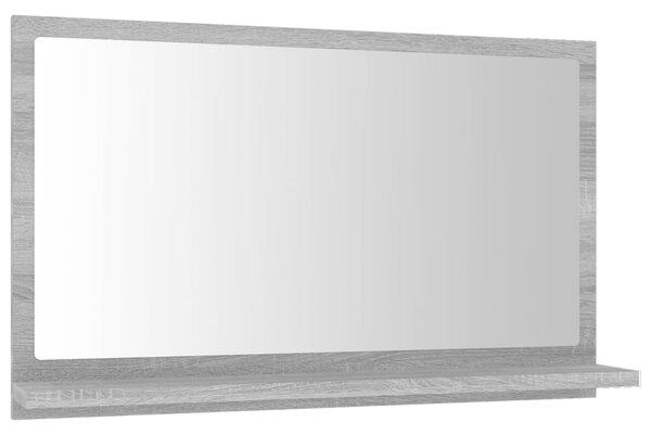 Bathroom Mirror Grey Sonoma 60x10.5x37 cm Engineered Wood