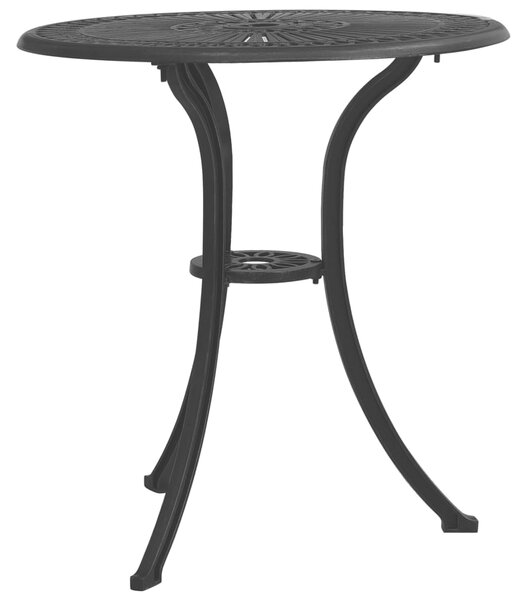 Garden Table Black 62x62x65 cm Cast Aluminium