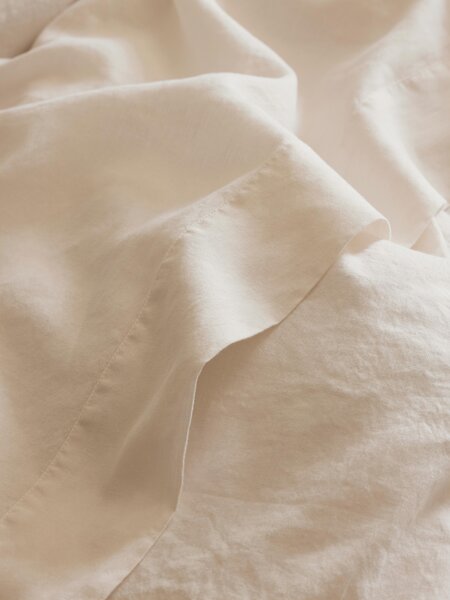 Pearl Linen Blend Flat Sheet | Single | Piglet in Bed