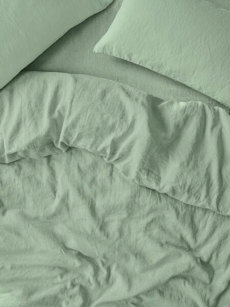 Sage Green Linen Blend Duvet Cover | King | Piglet in Bed