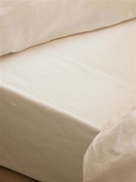 Pearl 100% Linen Fitted Sheet | Single | Piglet in Bed