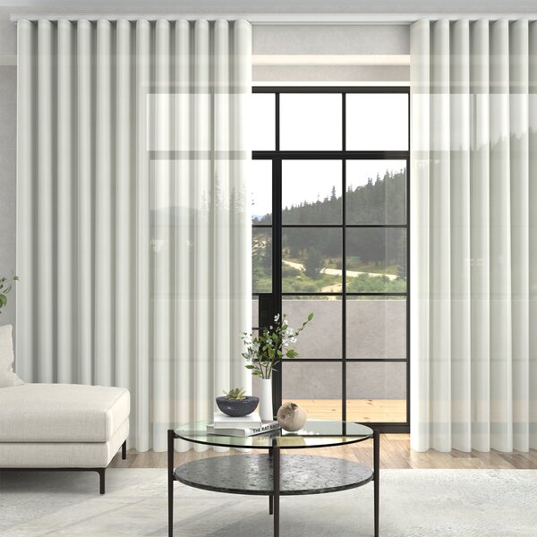 Giselle Voile Made To Measure Wave Curtain + FREE Track Cream