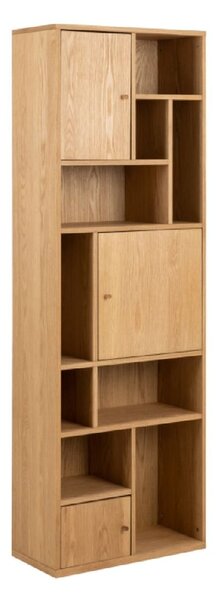 Reston Wooden Bookcase With 3 Doors And 8 Shelves In Oak