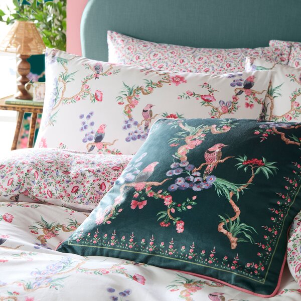 Cath Kidston Bird Filled Cushion 50cm x 50cm Emerald
