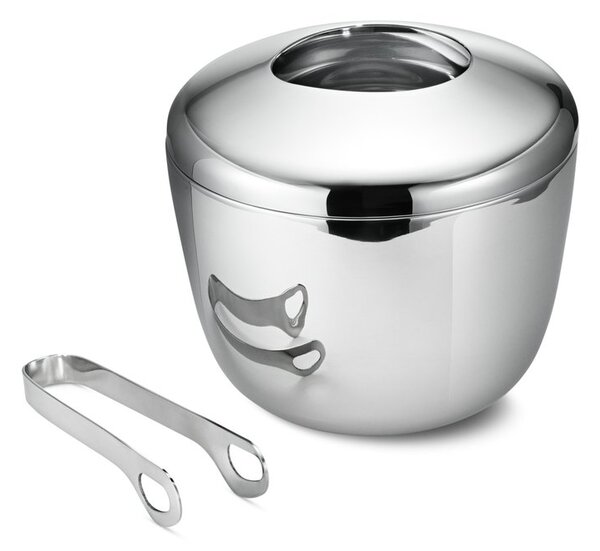 Georg Jensen Sky Ice Bucket With Tongs Stainless steel