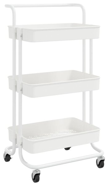 3-Tier Kitchen Trolley White 42x35x85 cm Iron and ABS