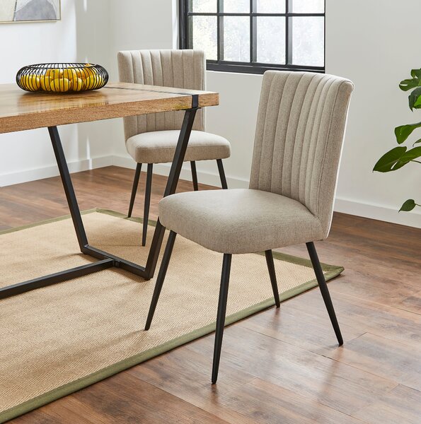 Taylor Dining Chair, Natural Fabric Natural