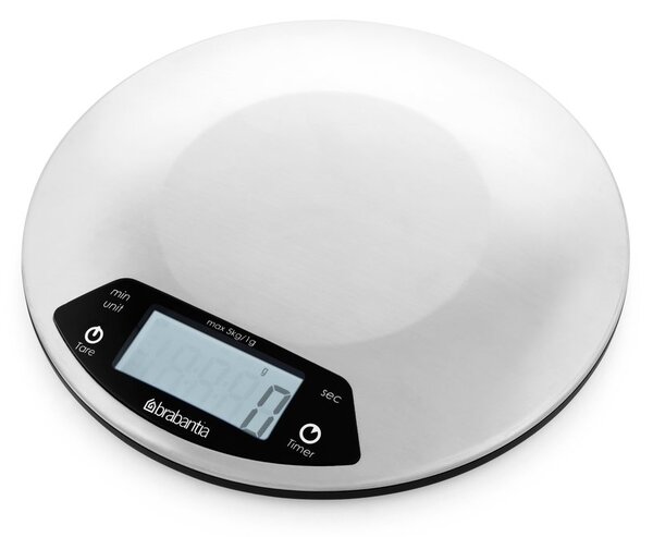 Brabantia Profile kitchen scale with timer Silver