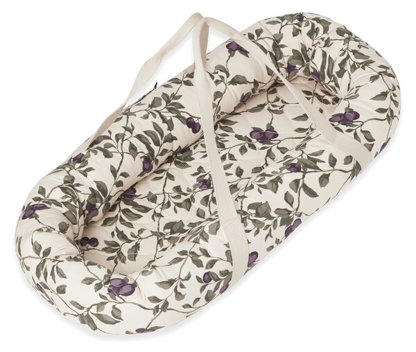 Garbo&Friends Plum satin quilted baby nest 43x87x16cm