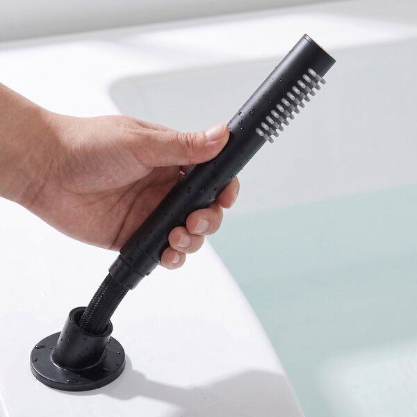 3-Hole Bathtub Faucet Rea Lungo Black
