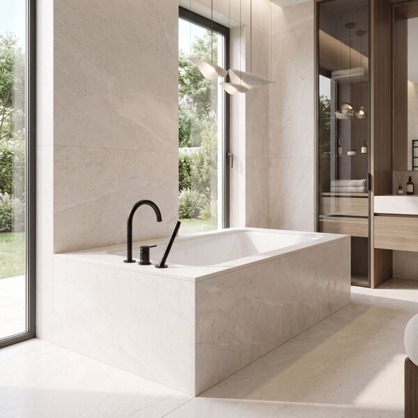 3-Hole Bathtub Faucet Rea Lungo Black