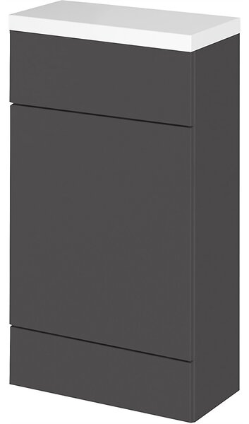Balterley Dynamic 500mm Compact WC Unit With Top - Gloss Grey