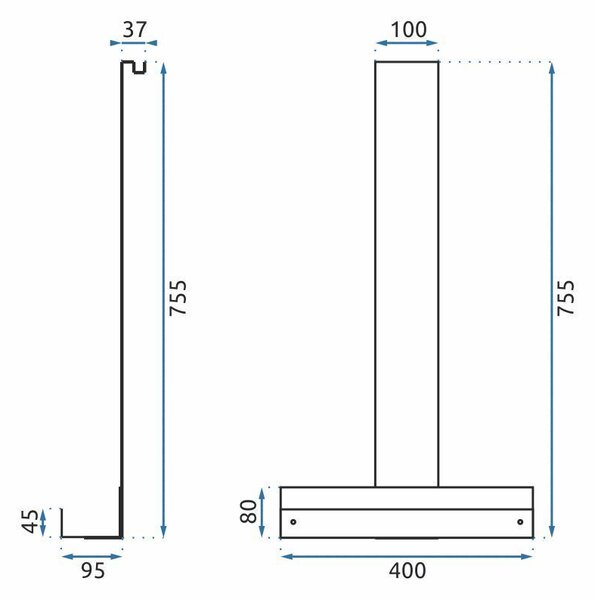 Shelf TORI Nickel brushed INOX