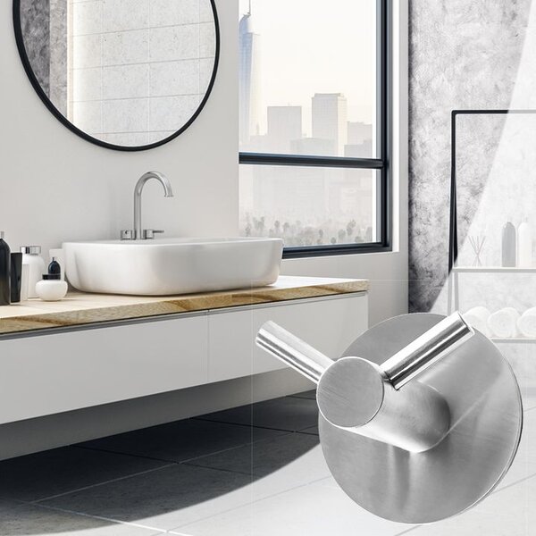 Bathroom hanger brushed steel INOX 322216 DUO