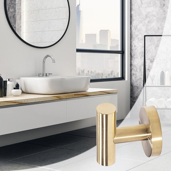 Bathroom hanger Brush Gold 322230 LEO