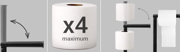 Toilet paper stand Black P70505