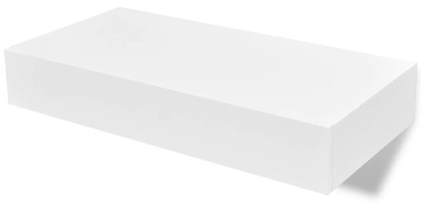 Floating Wall Shelves with Drawers 2 pcs White 48 cm