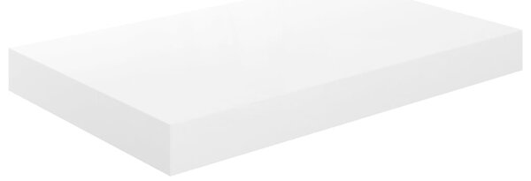 Floating Wall Shelf High Gloss White 40x23x3.8 cm MDF