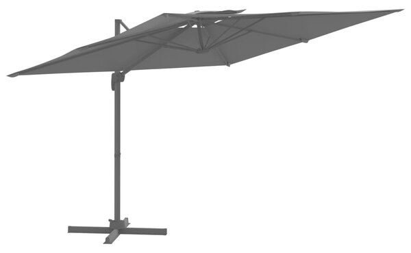 Double Top Cantilever Garden Parasol Anthracite 400x300 cm