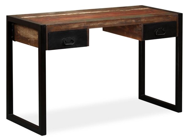 Desk with 2 Drawers Solid Reclaimed Wood 120x50x76 cm