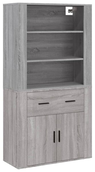 Highboard Grey Sonoma Engineered Wood