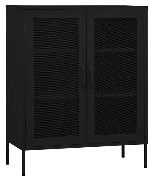 Storage Cabinet Black 80x35x101.5 cm Steel