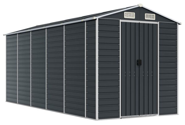 Garden Shed Anthracite 191x470x198 cm Galvanised Steel