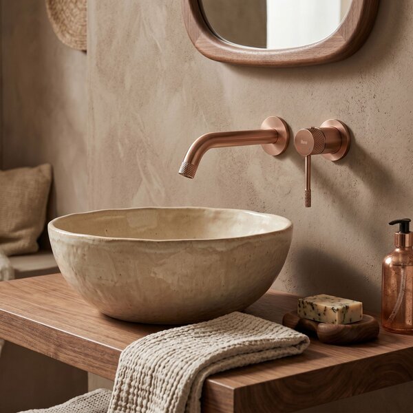 Wall Mounted faucet REA Venti Brush Copper