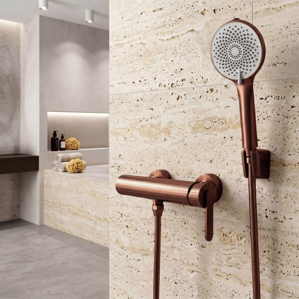 Anti-twist shower hose Rea Brush Copper 150 cm