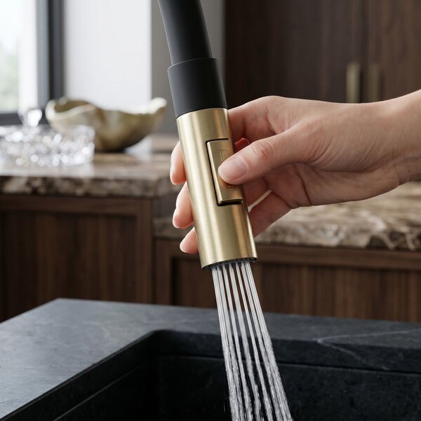 Kitchen faucet REA Lago Brush Gold
