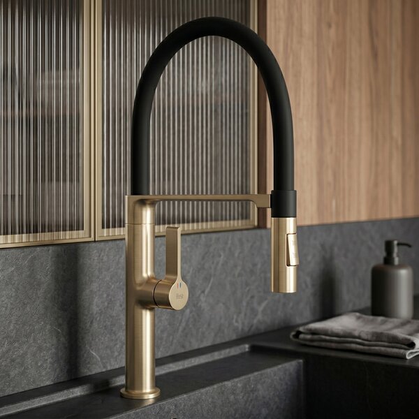 Kitchen faucet REA Lago Brush Gold