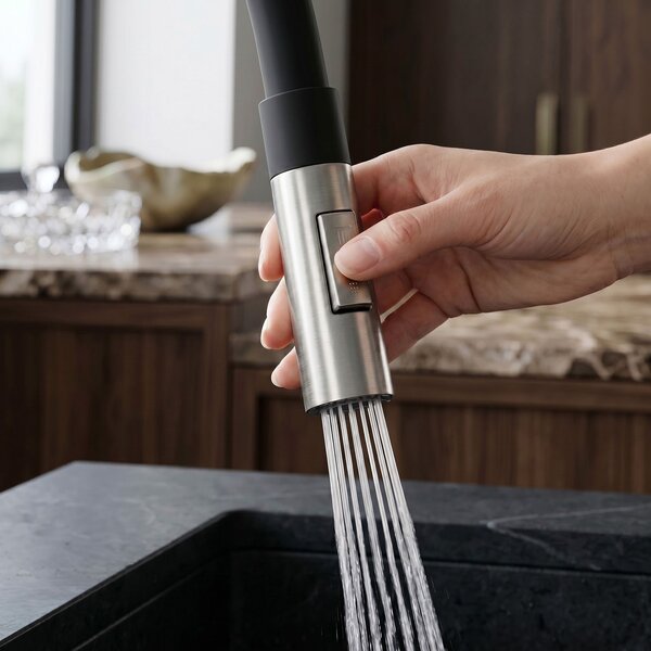 Kitchen faucet REA Lago Brush Nickel