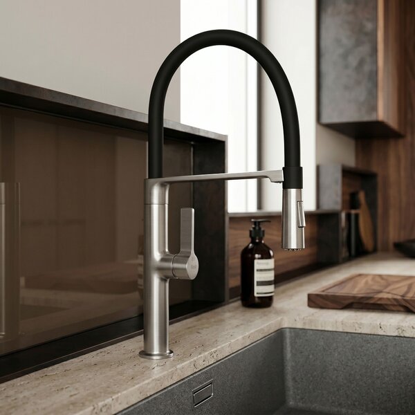 Kitchen faucet REA Lago Brush Nickel