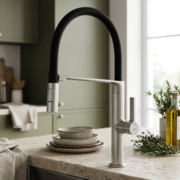 Kitchen faucet REA Lago Brush Nickel