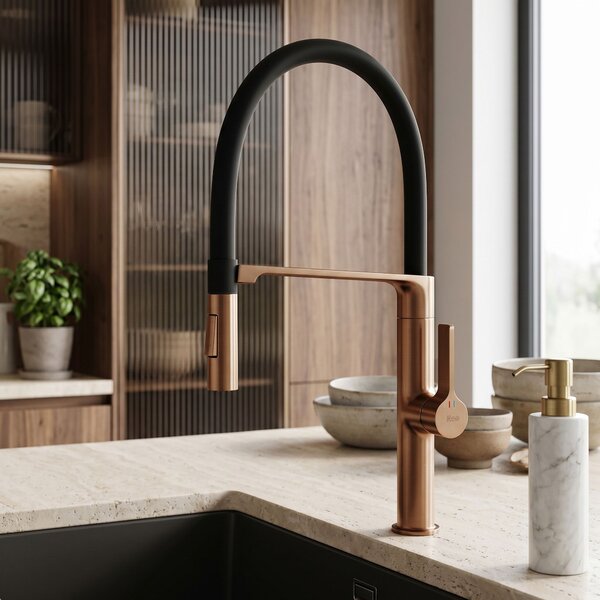 Kitchen faucet REA Lago Brush Copper