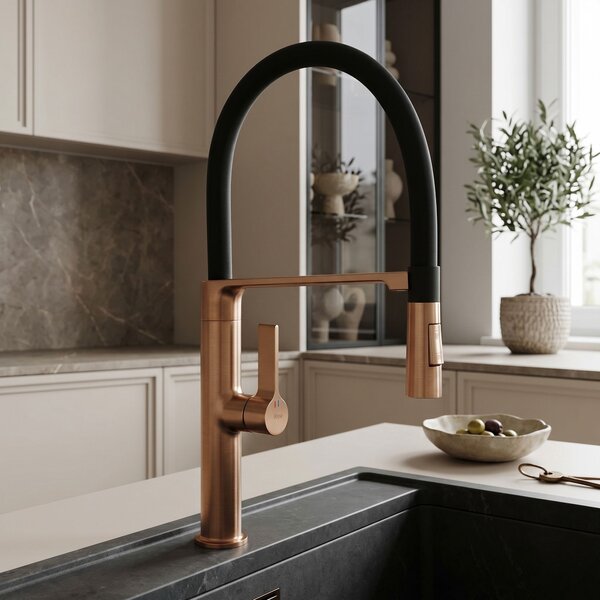 Kitchen faucet REA Lago Brush Copper