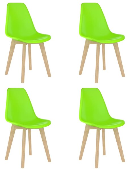 Dining Chairs 4 pcs Green Plastic
