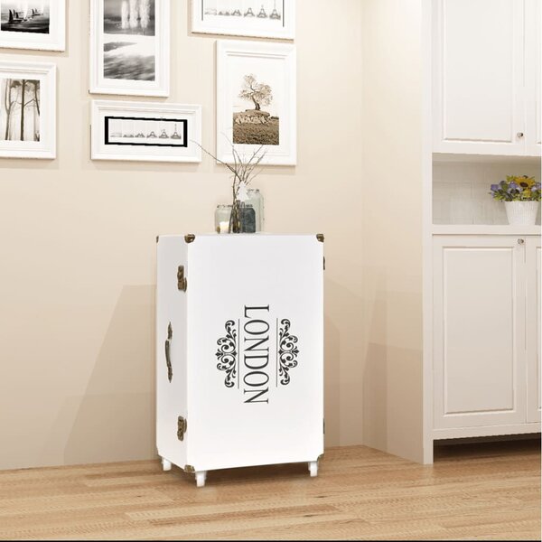 Trunk Side Cabinet 40x30.5x81 cm White