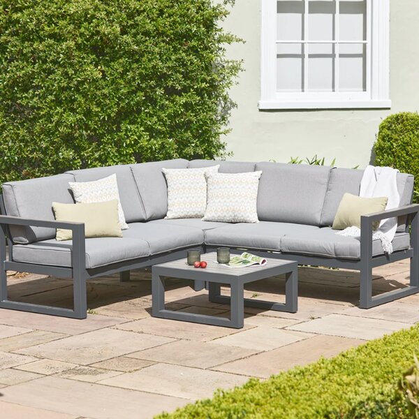 Thirsk Garden Aluminium Top Lounge Set in Graphite Grey
