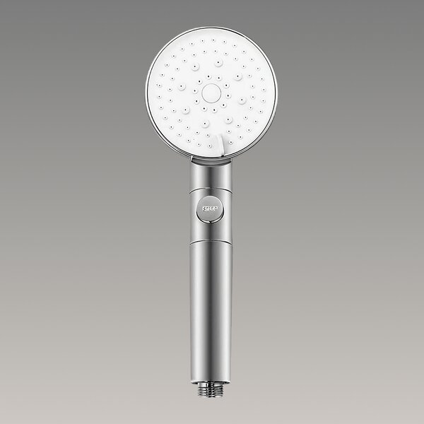 Showery® 5 Mode High Pressure Shower Head - Chrome/Silver, With Stop Button / Chrome