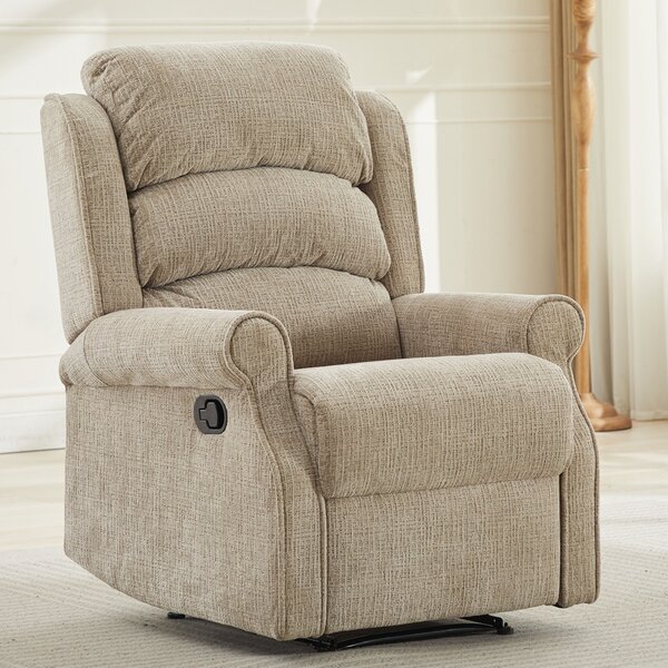 Rosenberg Fabric Recliner 1 Seater Sofa - Rabbit
