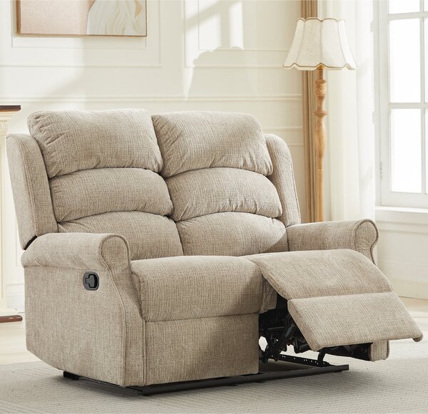 Rosenberg Fabric Recliner 2 Seater Sofa - Rabbit