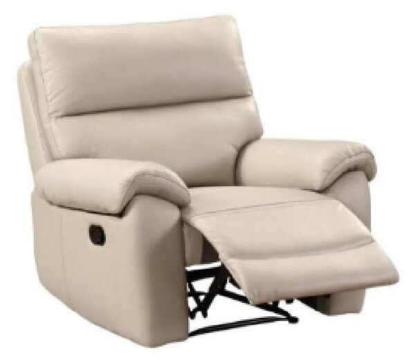 Radford Leather Recliner 1 Seater Sofa In Chalk