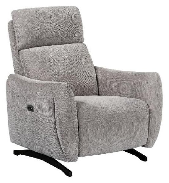 Revere Fabric Electric Recliner 1 Seater Sofa In Natural