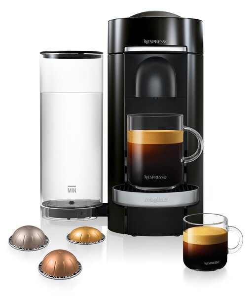 Nespresso Vertuo Plus 11385 Coffee Machine by Magimix, Piano Black Piano Black